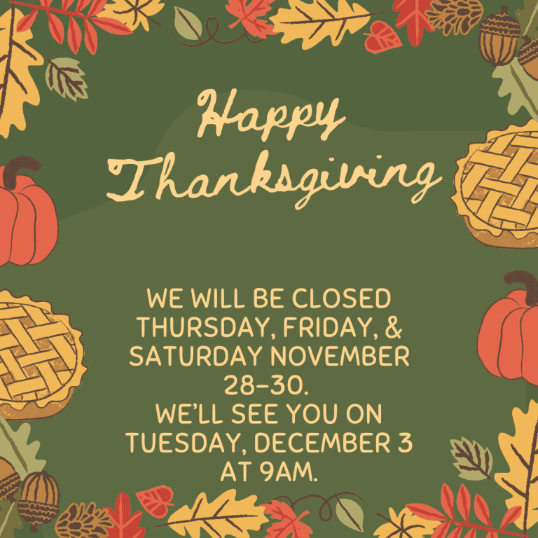 Thanksgiving hours